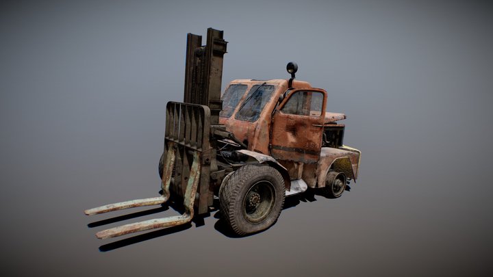 Soviet Forklift 3D Model