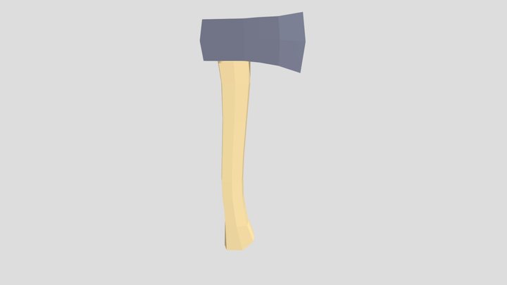 Low Poly Axe 3D Model