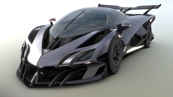 2022 Phoenix Cerulean Eagle Hypercar 3D Model