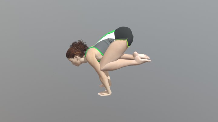 Crow Pose 3D Model