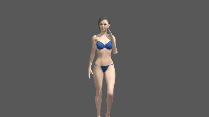Realistic Female Base 3D Model