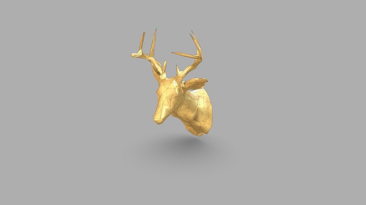 Deerhead - Faceted 3D Model