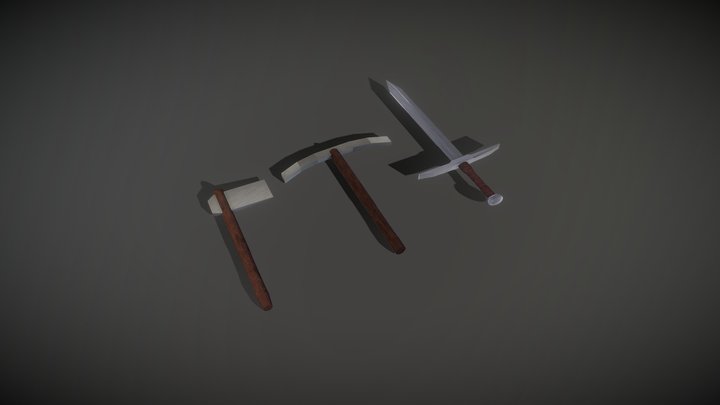 Lowpoly Sword – Modelo 3D gratuito STL