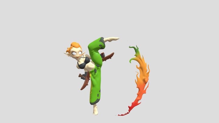 Female Warrior 3D Model