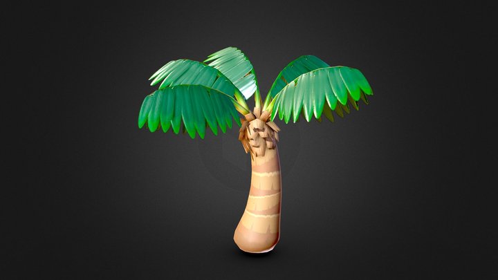Animal Crossing Palm Tree (Background) – Free 3D Model STL