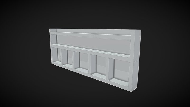 Wooden Shelf 3D Model