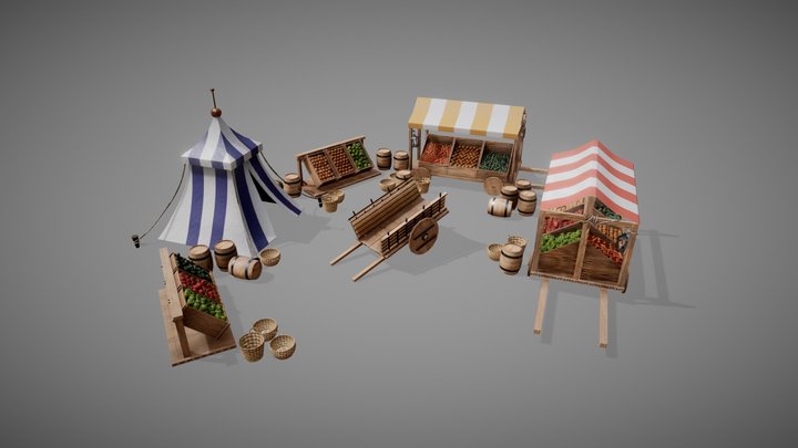 Market Place 3D Model