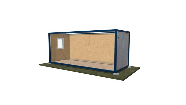 Бытовка торцевая 3D Model