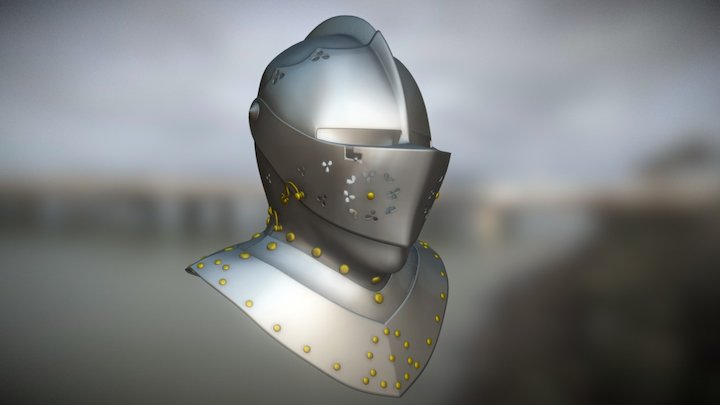 A Nuremberg combat close-helmet (1600) 3D Model