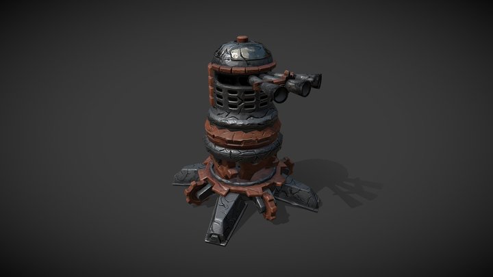 Stylized game asset "Turret" 3D Model