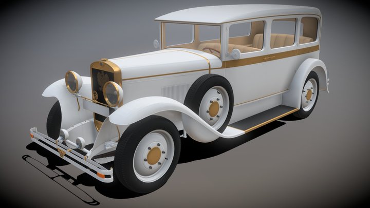 CWS T-1 "Kareta" - Vintage Polish car from 1925 3D Model