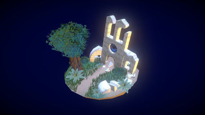[Student Work] Moonlight Ruin 3D Model