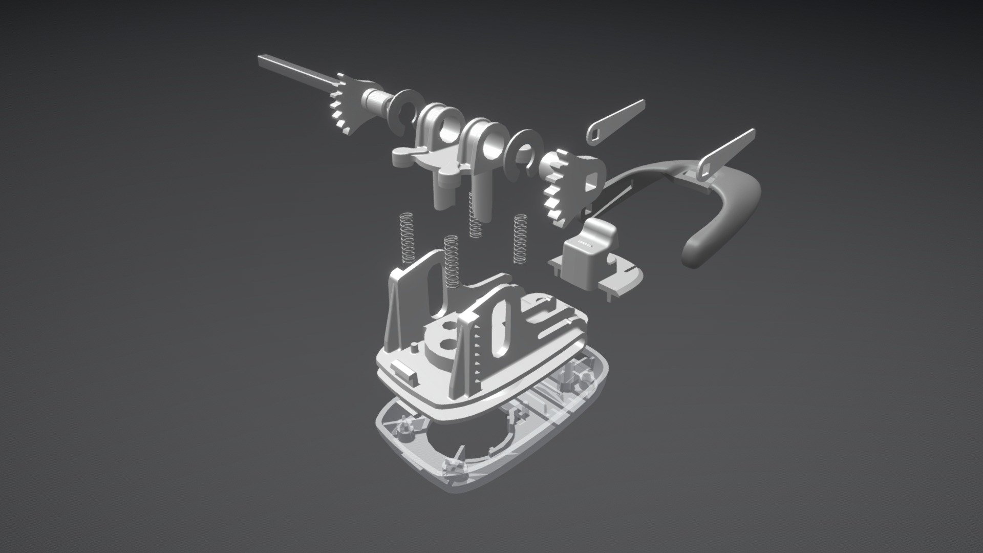 Geared Paper Punch (exploded) - 3D model by Grant Riley (@grantriley ...