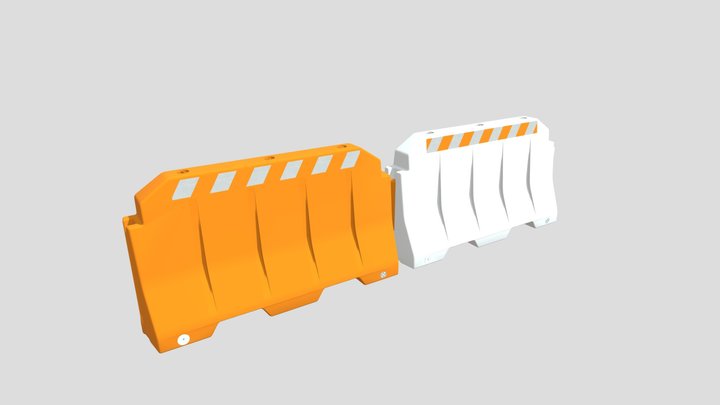 Plastic Barrier System 3D Model