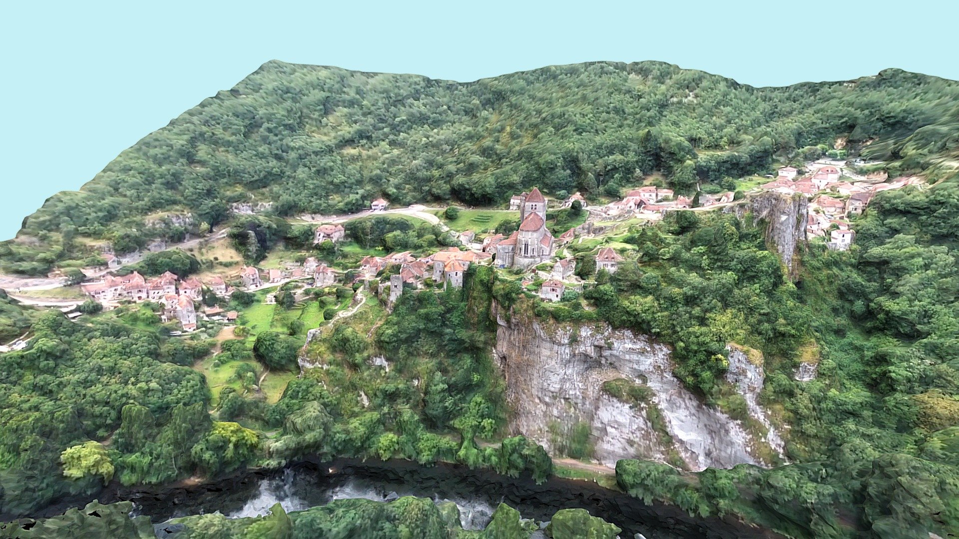 SaintCirqLapopie • Drone Footage Download Free 3D model by Sylvain