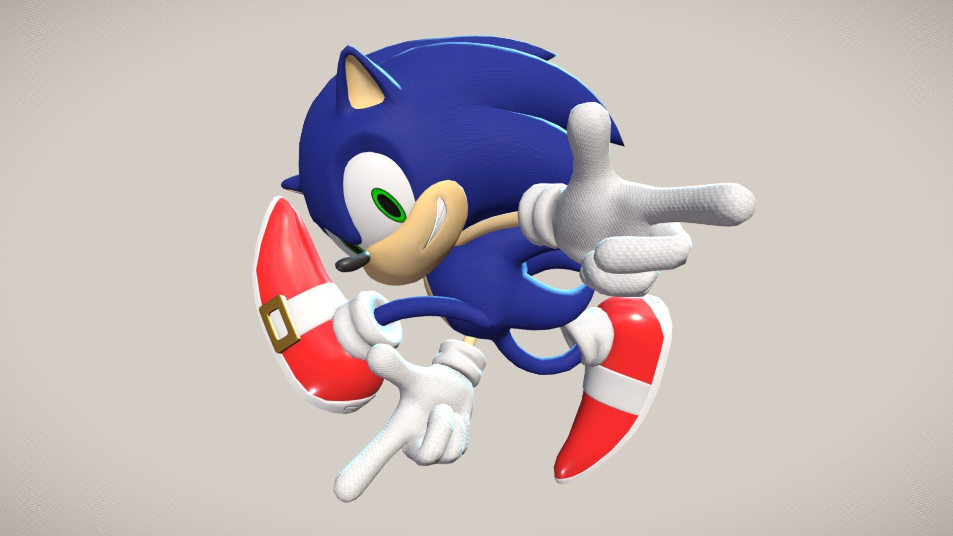 Dreamcast Sonic - 3D model by Kolunio [8b639b9] - Sketchfab