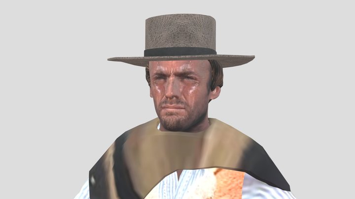 Homenagem Clint Eastwood 3D Model