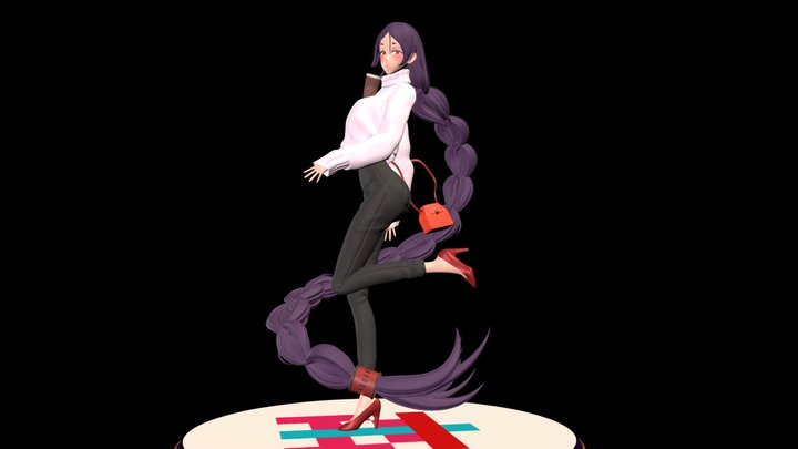 Minamoto No Raikou Statue (upload test) 3D Model