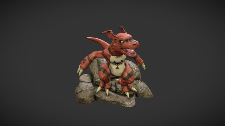 Guilmon Realtime Model Pose 3D Model