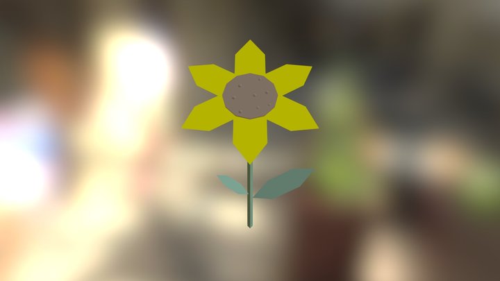 Hippie Flower Simple 3D Model