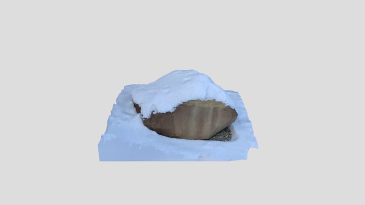 Rock with snow - Calgary 3D Model