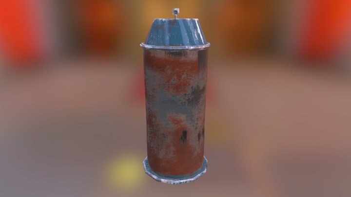 Spray Can-Color Map 3D Model