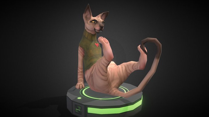 prankish cat 3D Model