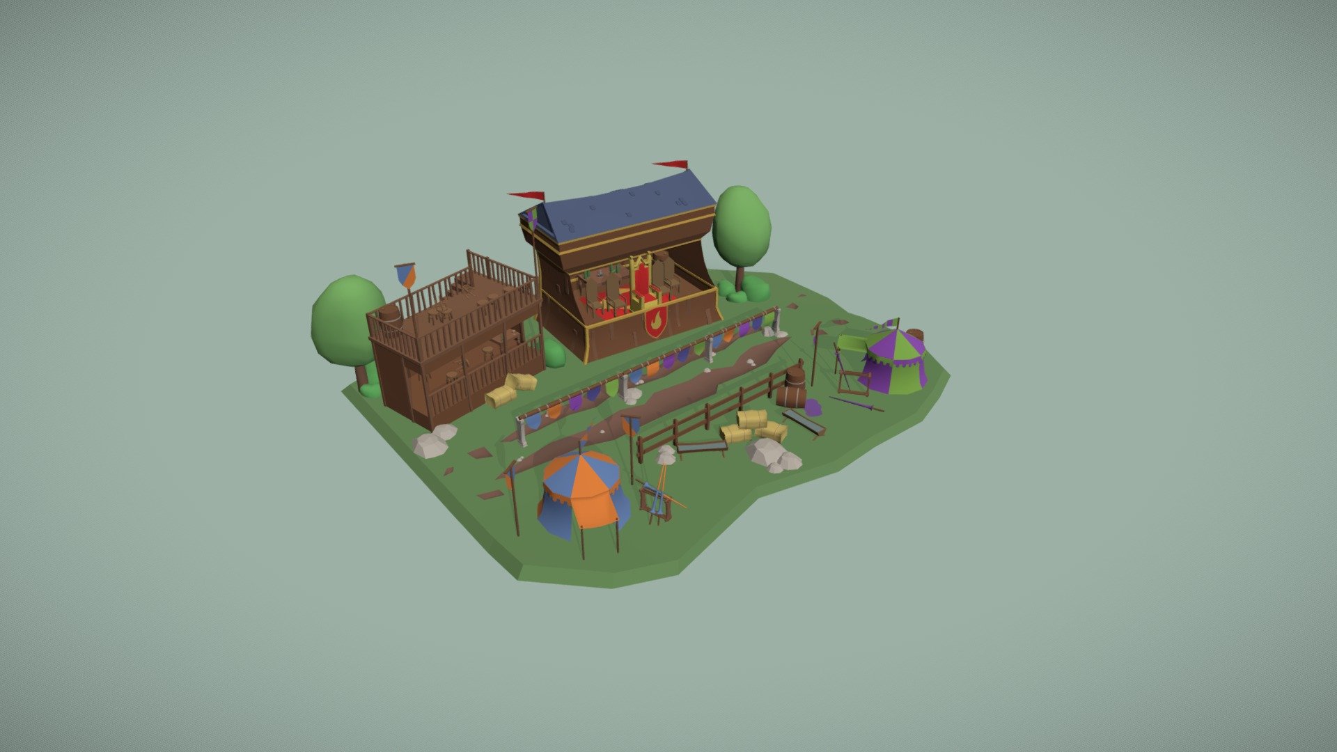DAE Game Art 1 - Simple Scene - 3D model by brieumouli [8b6bd44 ...