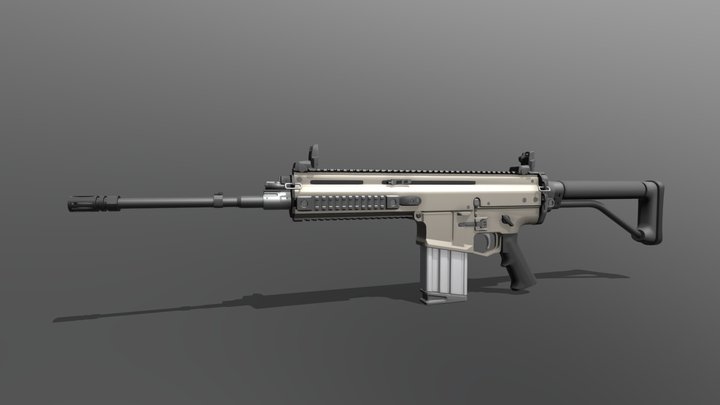 FN SCAR MK-17 Rifle 3D Model