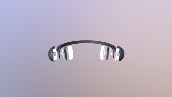 Headphones Assembly Exploded 3D Model