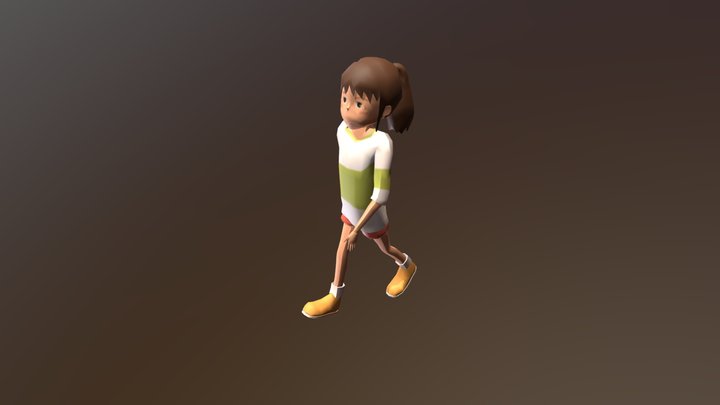 Chihiro Walking 3D Model