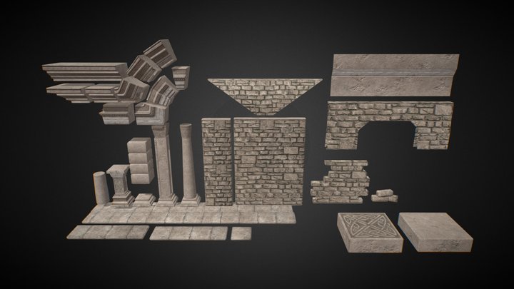 Temple modules 3D Model
