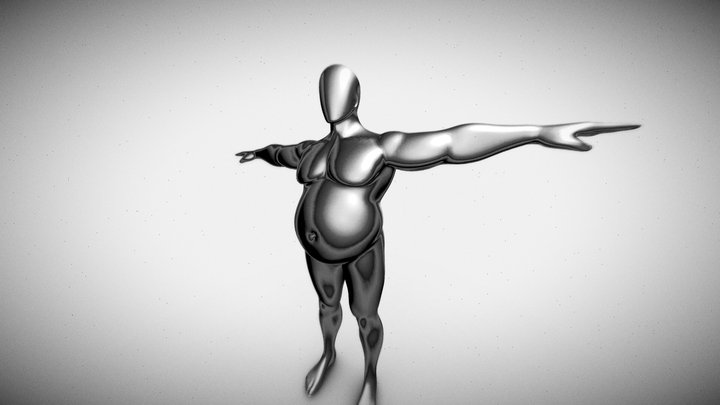 Big Belly mannequin 3D Model
