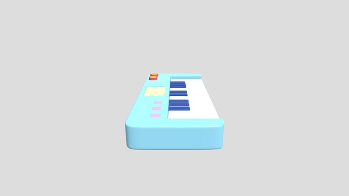 Keyboard Instrument Low-Poly 3D Model