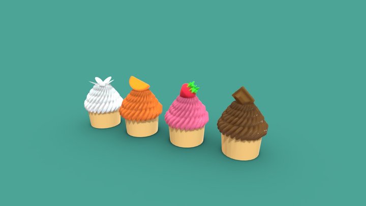 ✨Flavored cupcakes✨ – Kostenloses 3D-Modell STL
