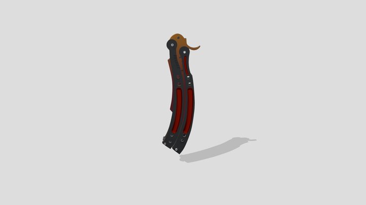 Butterfly Knife Fade 3D Model