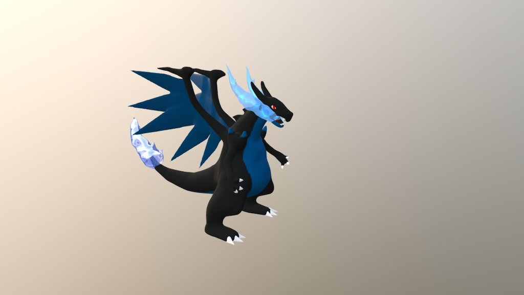 Mega Charizard X - Download Free 3D model by Mustrik (@Mustrik