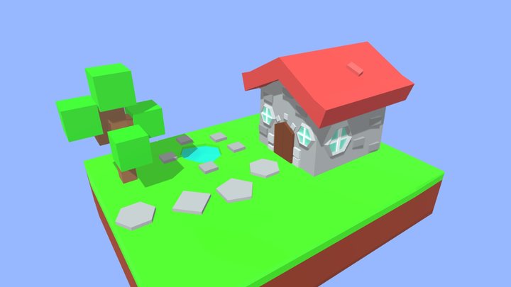 A BRICK CABIN in THE WOODS! 3D Model