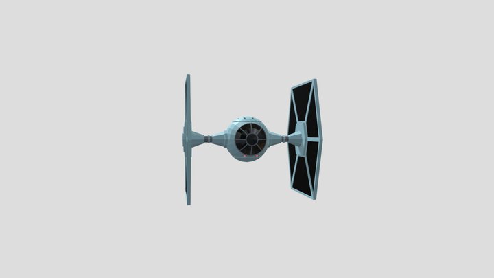 Tie Fighter Lowpoly 3D Model