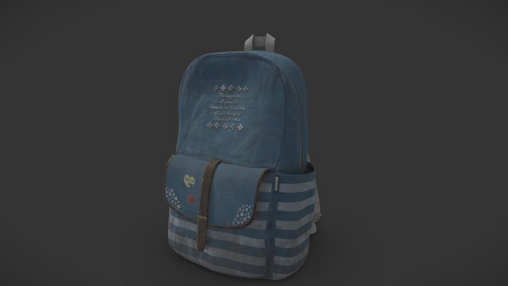 Worn Backpack 3D Model
