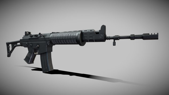 Assault Rifle Original 3D Model