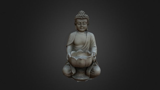 White Buddha 3D Model