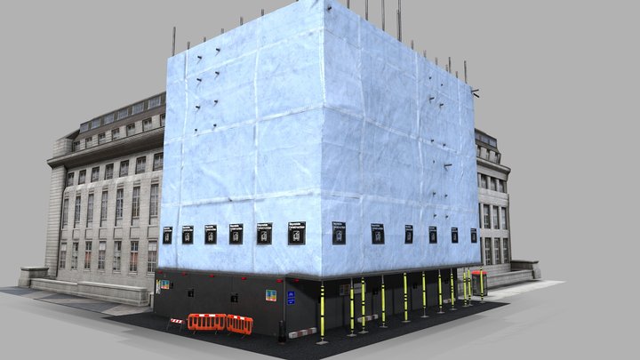 Construction Site in London, UK. 3D Model