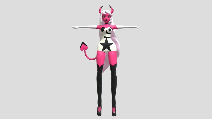 Verosika Mayday - Helluva Boss Fanart 3D Model