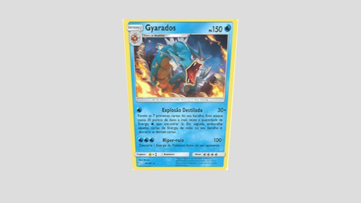 pokémon card - Gyarados portuguese version 3D Model