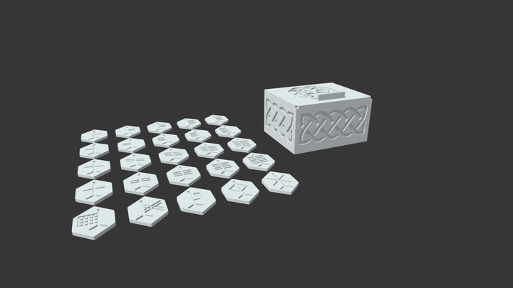 Celtic Ogham Runes 3D Print 3D Model