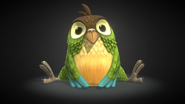 Cartoon Bird WIP 3D Model