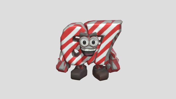 Candy Stripe Character 3D Model