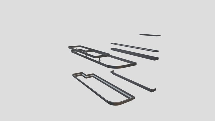 Bar Steel Section 3D Model