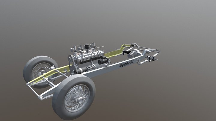 Studebaker Indy car frame 3D Model